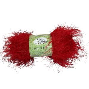 Yarn Bee Haute Fur Color # 10 Rouge Wiles 93 Yards